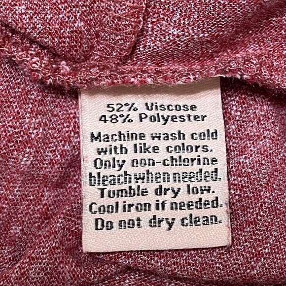 Juicy Couture Heathered Red Twist Front V-Neck Boho Tee Shirt Small Y2K - Picture 6 of 7